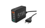 Hama 5-way charging station with 1x Quickcharge 3.0 / 3x USB-A / 1x USB-C Power Delivery 51 watts